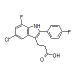 3-[5-Chloro-7-fluoro-2-(4-fluorophenyl)-3-indolyl]propanoic Acid