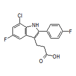 3-[7-Chloro-5-fluoro-2-(4-fluorophenyl)-3-indolyl]propanoic Acid