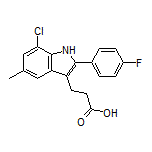 3-[7-Chloro-2-(4-fluorophenyl)-5-methyl-3-indolyl]propanoic Acid