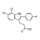 3-[6,7-Dichloro-2-(4-fluorophenyl)-3-indolyl]propanoic Acid