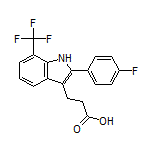 3-[2-(4-Fluorophenyl)-7-(trifluoromethyl)-3-indolyl]propanoic Acid