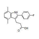 3-[2-(4-Fluorophenyl)-4,7-dimethyl-3-indolyl]propanoic Acid