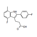 3-[4-Fluoro-2-(4-fluorophenyl)-7-methyl-3-indolyl]propanoic Acid