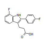 3-[7-Fluoro-2-(4-fluorophenyl)-3-indolyl]propanoic Acid