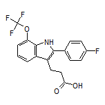 3-[2-(4-Fluorophenyl)-7-(trifluoromethoxy)-3-indolyl]propanoic Acid