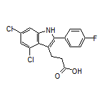 3-[4,6-Dichloro-2-(4-fluorophenyl)-3-indolyl]propanoic Acid