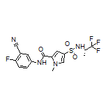 (S)-N-(3-Cyano-4-fluorophenyl)-1-methyl-4-[N-(1,1,1-trifluoro-2-propyl)sulfamoyl]-1H-pyrrole-2-carboxamide