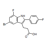 3-[5-Bromo-7-fluoro-2-(4-fluorophenyl)-3-indolyl]propanoic Acid