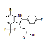 3-[7-Bromo-2-(4-fluorophenyl)-4-(trifluoromethyl)-3-indolyl]propanoic Acid