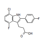 3-[7-Chloro-4-fluoro-2-(4-fluorophenyl)-3-indolyl]propanoic Acid