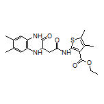 Ethyl 2-[2-(6,7-Dimethyl-3-oxo-1,2,3,4-tetrahydroquinoxalin-2-yl)acetamido]-4,5-dimethylthiophene-3-carboxylate