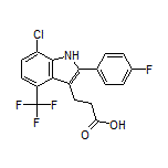 3-[7-Chloro-2-(4-fluorophenyl)-4-(trifluoromethyl)-3-indolyl]propanoic Acid