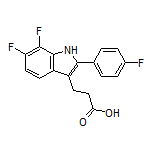 3-[6,7-Difluoro-2-(4-fluorophenyl)-3-indolyl]propanoic Acid