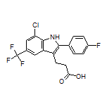 3-[7-Chloro-2-(4-fluorophenyl)-5-(trifluoromethyl)-3-indolyl]propanoic Acid