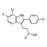 3-[7-Chloro-6-fluoro-2-(4-fluorophenyl)-3-indolyl]propanoic Acid