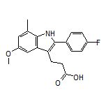 3-[2-(4-Fluorophenyl)-5-methoxy-7-methyl-3-indolyl]propanoic Acid