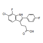 3-[6-Chloro-7-fluoro-2-(4-fluorophenyl)-3-indolyl]propanoic Acid