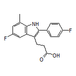 3-[5-Fluoro-2-(4-fluorophenyl)-7-methyl-3-indolyl]propanoic Acid