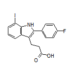 3-[2-(4-Fluorophenyl)-7-iodo-3-indolyl]propanoic Acid