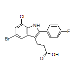 3-[5-Bromo-7-chloro-2-(4-fluorophenyl)-3-indolyl]propanoic Acid