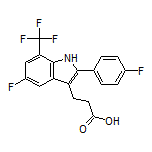 3-[5-Fluoro-2-(4-fluorophenyl)-7-(trifluoromethyl)-3-indolyl]propanoic Acid