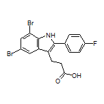 3-[5,7-Dibromo-2-(4-fluorophenyl)-3-indolyl]propanoic Acid