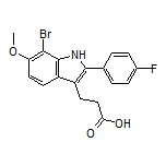 3-[7-Bromo-2-(4-fluorophenyl)-6-methoxy-3-indolyl]propanoic Acid