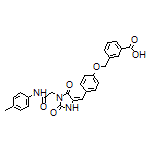 (E)-3-[[4-[[2,5-Dioxo-1-[2-oxo-2-(p-tolylamino)ethyl]imidazolidin-4-ylidene]methyl]phenoxy]methyl]benzoic Acid