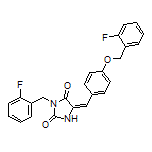 (E)-3-(2-Fluorobenzyl)-5-[4-[(2-fluorobenzyl)oxy]benzylidene]imidazolidine-2,4-dione