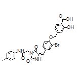 (E)-4-[[2-Bromo-4-[[2,5-dioxo-1-[2-oxo-2-(p-tolylamino)ethyl]imidazolidin-4-ylidene]methyl]phenoxy]methyl]-2-hydroxybenzoic Acid