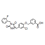 (E)-3-[[2-Chloro-4-[[1-(2-fluorobenzyl)-2,5-dioxoimidazolidin-4-ylidene]methyl]phenoxy]methyl]benzoic Acid