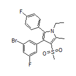 3-(3-Bromo-5-fluorophenyl)-1-ethyl-2-(4-fluorophenyl)-5-methyl-4-(methylsulfonyl)-1H-pyrrole