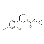 1-Boc-3-(2-bromo-4-chlorophenyl)piperidine