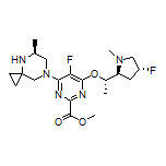 Methyl 5-Fluoro-4-[(S)-1-[(2S,4R)-4-fluoro-1-methyl-2-pyrrolidinyl]ethoxy]-6-[(S)-5-methyl-4,7-diazaspiro[2.5]octan-7-yl]pyrimidine-2-carboxylate