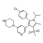 1-[5-[2-(4-Chlorophenyl)-1-isopropyl-5-methyl-4-(methylsulfonyl)-3-pyrrolyl]-3-pyridyl]piperazine