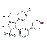 1-[2-[2-(4-Chlorophenyl)-1-isopropyl-5-methyl-4-(methylsulfonyl)-3-pyrrolyl]-4-pyridyl]piperazine