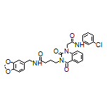 N-(Benzo[d][1,3]dioxol-5-ylmethyl)-4-[1-[2-[(3-chlorophenyl)amino]-2-oxoethyl]-2,4-dioxo-1,2-dihydroquinazolin-3(4H)-yl]butanamide