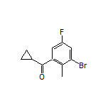 (3-Bromo-5-fluoro-2-methylphenyl)(cyclopropyl)methanone