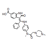 (Z)-3-[[[4-[N-Methyl-2-(4-methyl-1-piperazinyl)acetamido]phenyl]amino](phenyl)methylene]-2-oxoindoline-6-carboxylic Acid