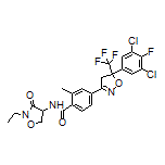 4-[5-(3,5-Dichloro-4-fluorophenyl)-5-(trifluoromethyl)-4,5-dihydroisoxazol-3-yl]-N-(2-ethyl-3-oxoisoxazolidin-4-yl)-2-methylbenzamide