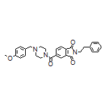 5-[4-(4-Methoxybenzyl)piperazine-1-carbonyl]-2-phenethylisoindoline-1,3-dione