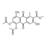 4,7-Dihydroxy-6-(methoxycarbonyl)-5-methyl-9,10-dioxo-9,10-dihydroanthracene-1,2-diyl Diacetate