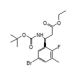 Ethyl (S)-3-(5-Bromo-2-fluoro-3-methylphenyl)-3-(Boc-amino)propanoate