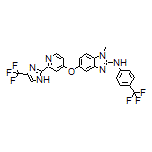 1-Methyl-5-[[2-[4-(trifluoromethyl)-2-imidazolyl]-4-pyridyl]oxy]-N-[4-(trifluoromethyl)phenyl]benzimidazol-2-amine