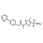 N-Methyl-N-(4-methyl-5-sulfamoyl-2-thiazolyl)-2-[4-(2-pyridyl)phenyl]acetamide