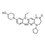 9-Cyclopentyl-2-[[2-ethoxy-4-(4-hydroxy-1-piperidyl)phenyl]amino]-5-methyl-8,9-dihydro-5H-pyrimido[4,5-b][1,4]diazepin-6(7H)-one