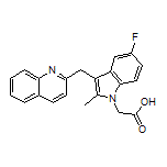 2-[5-Fluoro-2-methyl-3-(quinolin-2-ylmethyl)-1-indolyl]acetic Acid