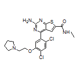 2-Amino-4-[2,4-dichloro-5-[2-(1-pyrrolidinyl)ethoxy]phenyl]-N-ethylthieno[2,3-d]pyrimidine-6-carboxamide
