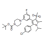 1-Boc-4-[3-[2-(4-chlorophenyl)-1-isopropyl-5-methyl-4-(methylsulfonyl)-3-pyrrolyl]-5-fluorophenyl]piperazine