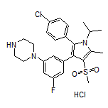 1-[3-[2-(4-Chlorophenyl)-1-isopropyl-5-methyl-4-(methylsulfonyl)-3-pyrrolyl]-5-fluorophenyl]piperazine Hydrochloride